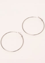 Load image into Gallery viewer, Leo Hoop Silver Extra Large