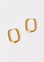 Load image into Gallery viewer, Ria Rectangle Hoop Gold
