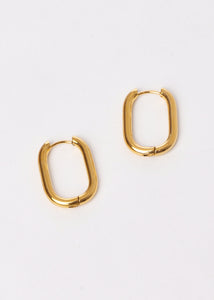 Ria Rectangle Hoop Gold