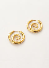 Load image into Gallery viewer, Kya Swirl Hoops Gold
