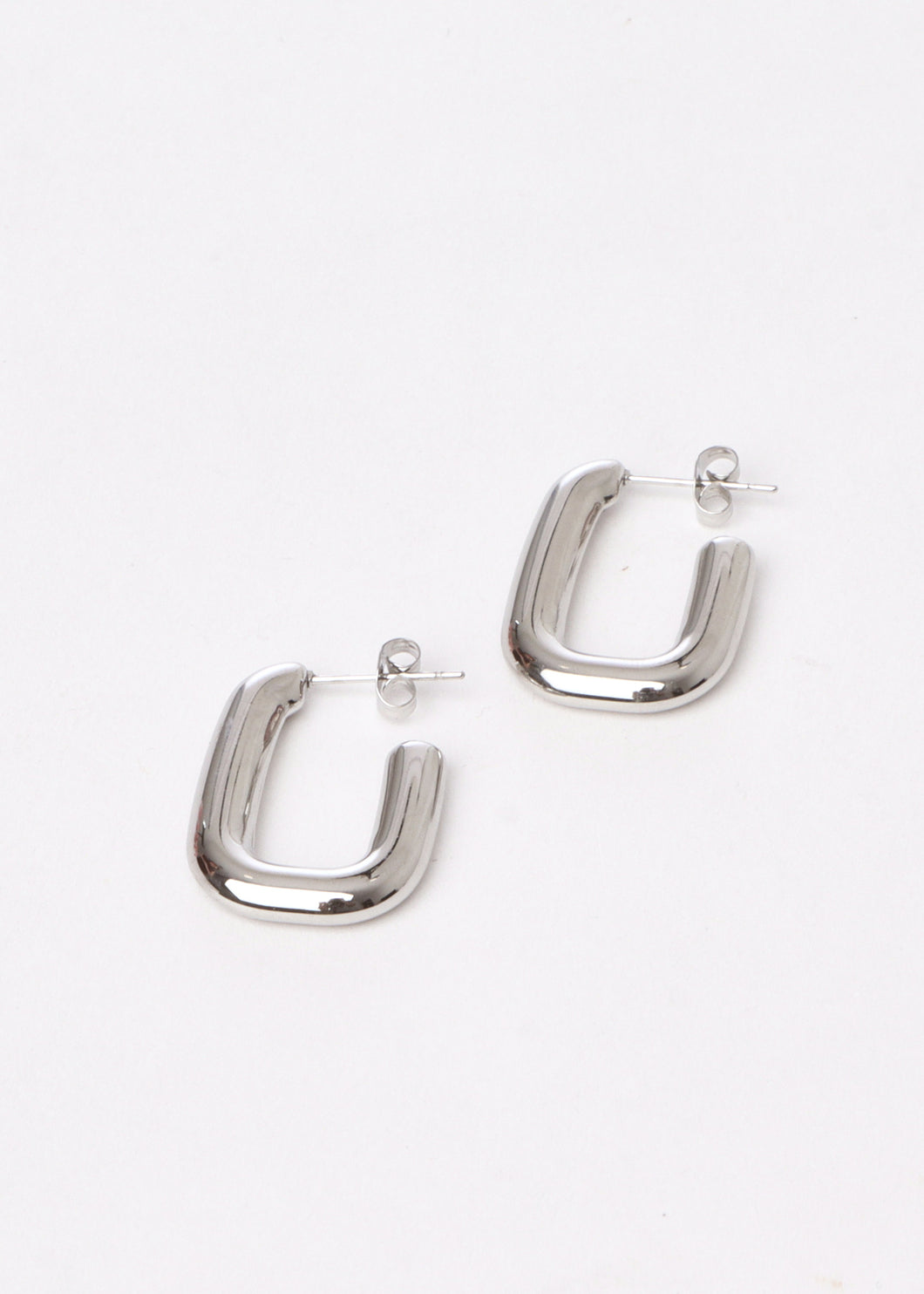 Ari Rectangle Hoop Silver