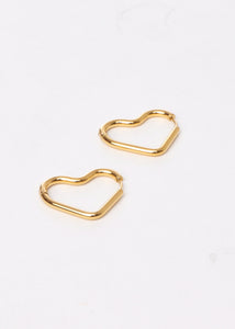 Ali Heart Hoop Gold Large