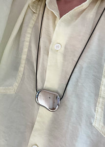 Clo Cord Necklace Silver
