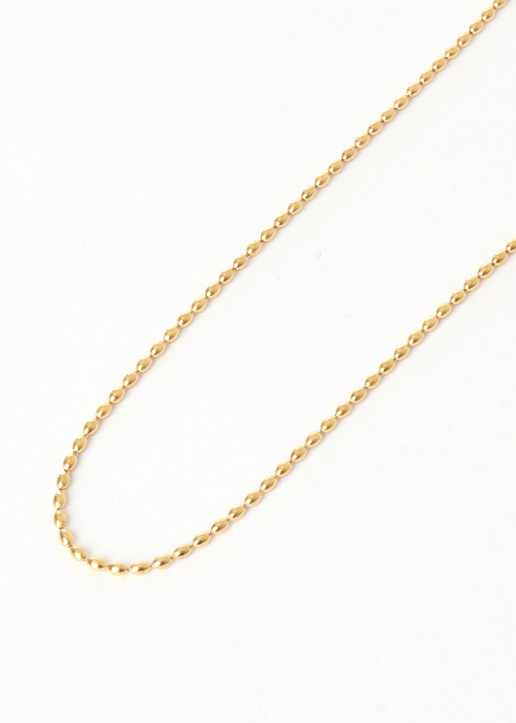 Bex Bead Necklace Gold Thin