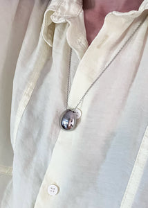 Kin Pebble Necklace Silver