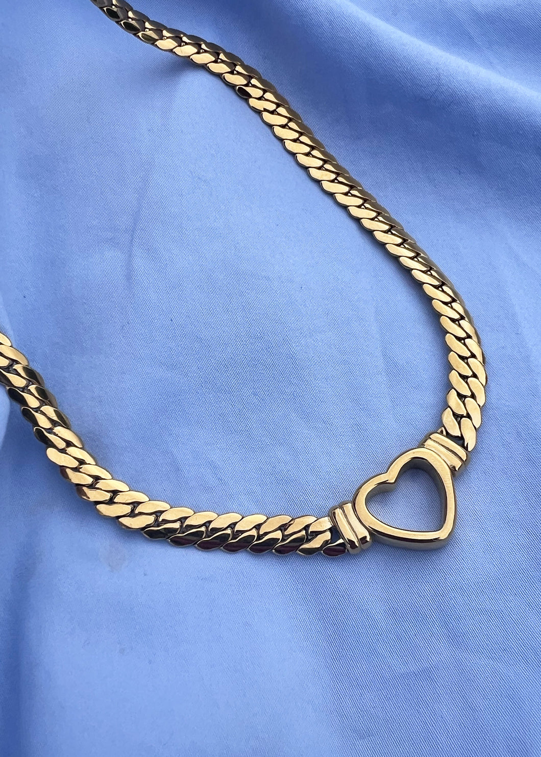 Loe Heart Chain Necklace Gold