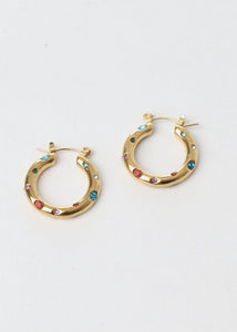 Jae Rainbow Hoop Gold