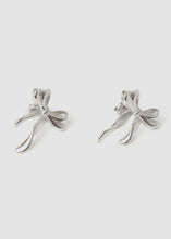 Load image into Gallery viewer, Bow Stud Earrings Silver
