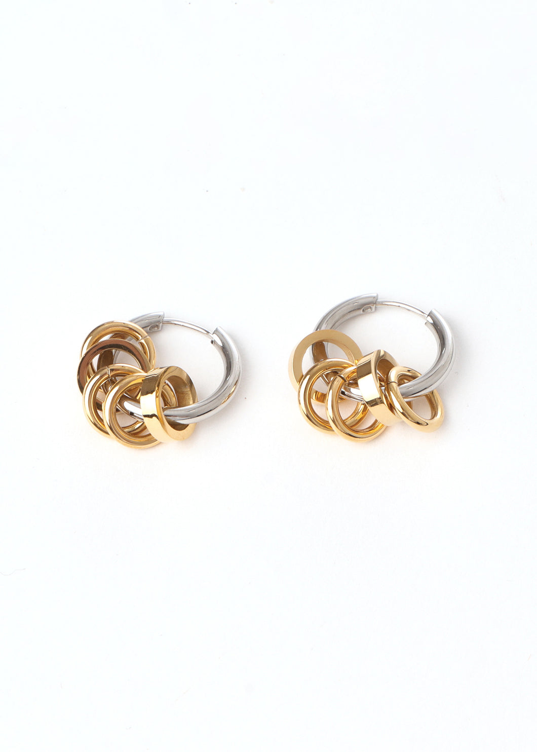 Ami Rings Drop Hoop Gold & Silver