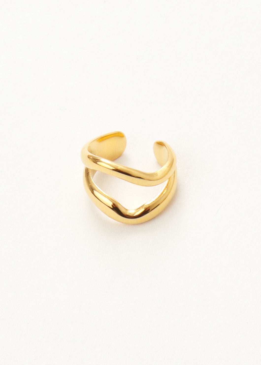 Lux Wave Ear Cuff Gold