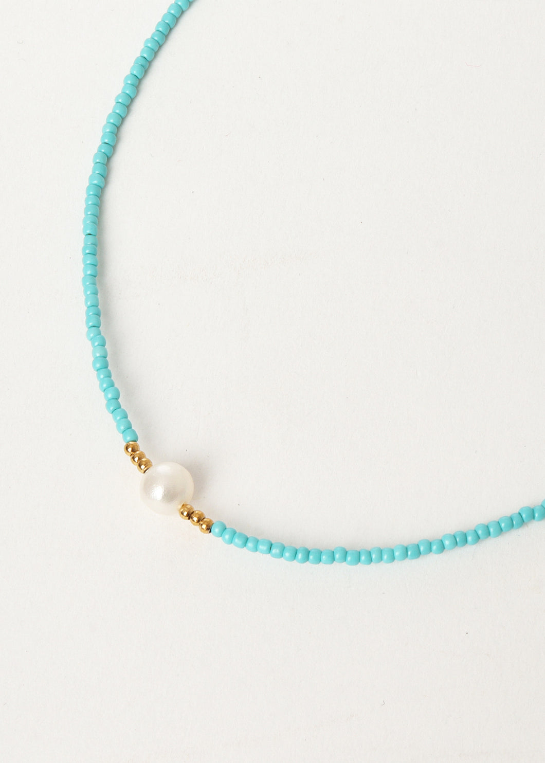 Max Pearl Necklace Turquoise