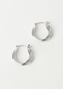 Rex Twist Hoop Silver