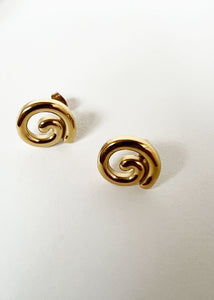 Sia Swirl Stud Earrings Gold