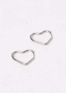 Ali Heart Hoop Silver Small