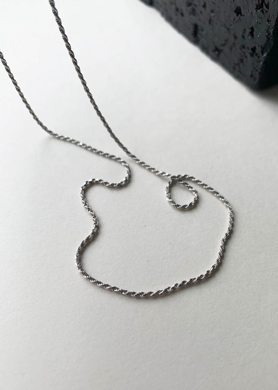 Ivy Rope Necklace Silver