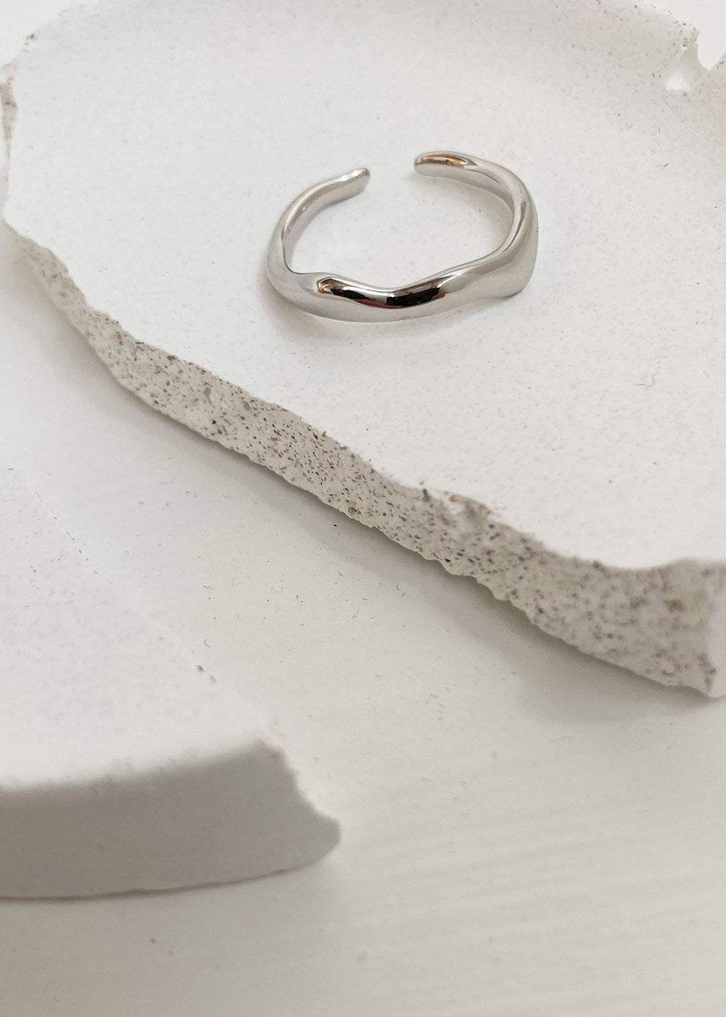 Pip Wave Ring Silver