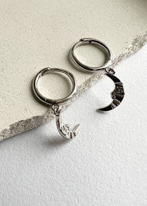 Ini Moon Hoop Silver