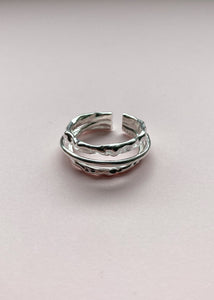 Obi Entwined Ring Silver